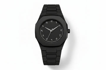 Matte Black Steel Watch – Dual Tone MOP Dial